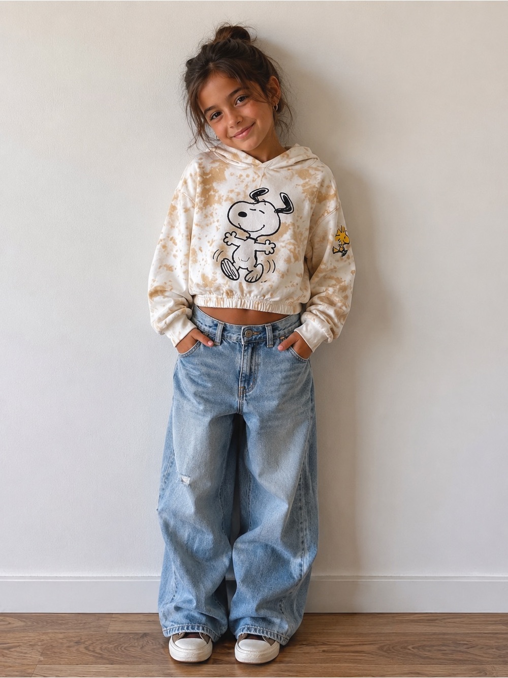 Peanuts~ Kids Snoopy Tie-Dye Hoodie ~ Size 7-8